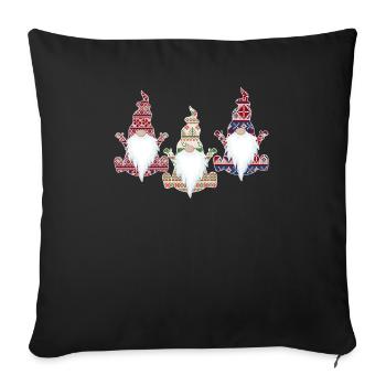 Ugly Christmas Sweater Gnome - Sofa pillowcase 17,3'' x 17,3'' (45 x 45 cm) - black - Front