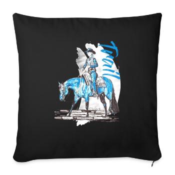PISTE - Housse de coussin décorative 45 x 45 cm - noir - Devant