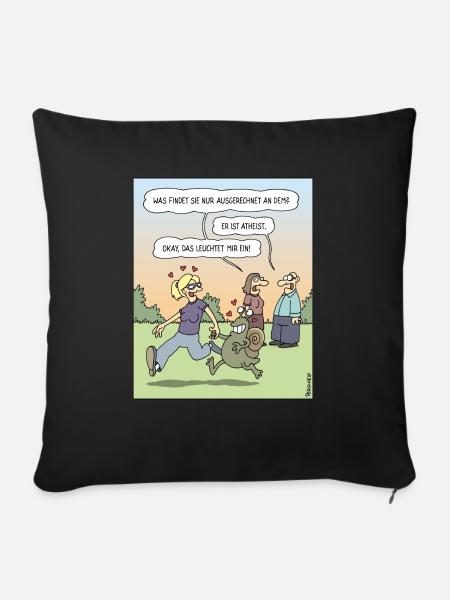 4253 WarumnichtmalmiteinemSchleimer? - Sofakissenbezug 45 x 45 cm - Schwarz