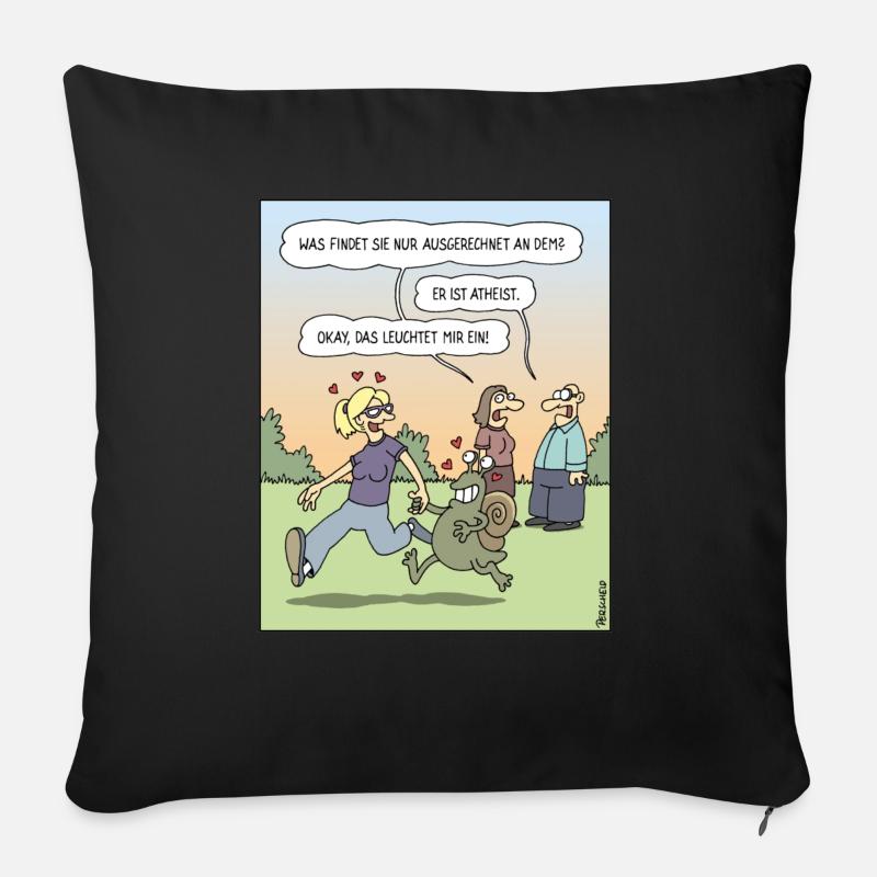 4253 WarumnichtmalmiteinemSchleimer? - Sofakissenbezug 45 x 45 cm - Schwarz