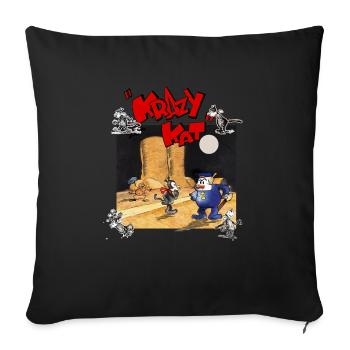 krazy kat Bandes dessinées - Housse de coussin décorative 45 x 45 cm - noir - Devant