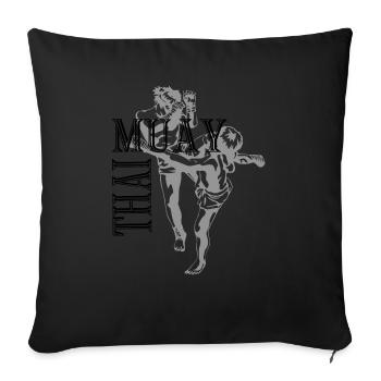 Boxing Fighting Muay Thai - Sofa pillowcase 17,3'' x 17,3'' (45 x 45 cm) - black - Front