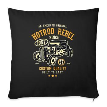 An American original Hotrod Rebel Hot Rod - Sofa pillowcase 17,3'' x 17,3'' (45 x 45 cm) - black - Front