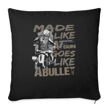 Motorcycle Biker Chopper Custom Bike - Sofa pillowcase 17,3'' x 17,3'' (45 x 45 cm) - black - Front