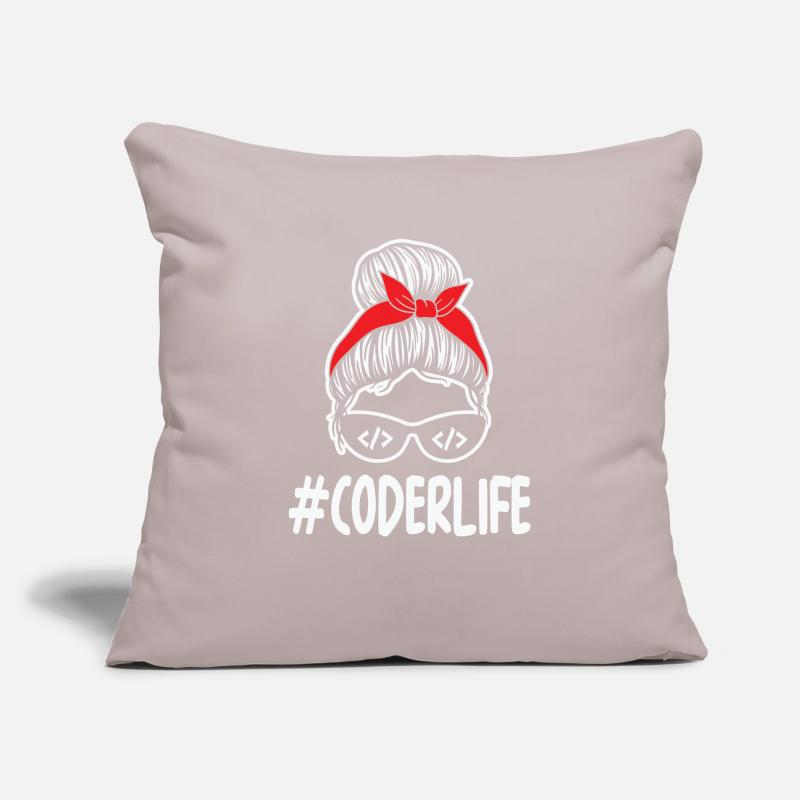 Maman Codage Mère Femme Coderlife Housse de coussin décorative 45 x 45 cm