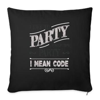 computer programming quote statement - Sofakissenbezug 45 x 45 cm - Schwarz - Vorne