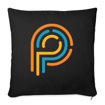 P Clothing Brand - Sofa pillowcase 17,3'' x 17,3'' (45 x 45 cm) - black - Front