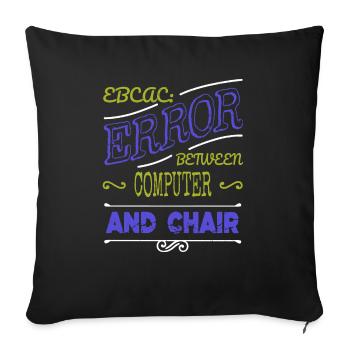 computer science gift ethical humor fingers - Sofakissenbezug 45 x 45 cm - Schwarz - Vorne