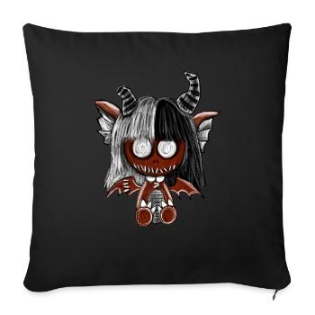 devil - Sofakissenbezug 45 x 45 cm - Schwarz - Vorne