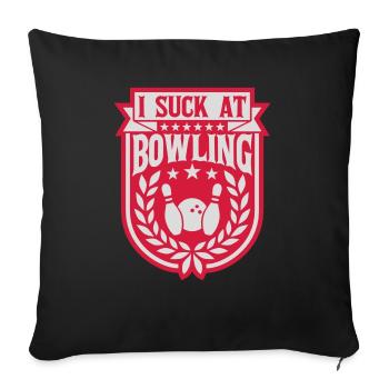 Je suis nul au bowling - Housse de coussin décorative 45 x 45 cm - noir - Devant