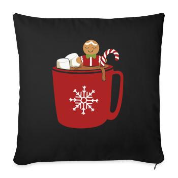 Cadeaux de Noël Noël - Housse de coussin décorative 45 x 45 cm - noir - Devant