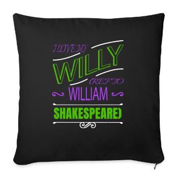 lover feminine quote typography birthday present - Sofa pillowcase 17,3'' x 17,3'' (45 x 45 cm) - black - Front