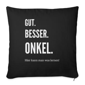 Der beste Onkel - Sofakissenbezug 45 x 45 cm - Schwarz - Vorne