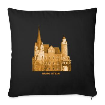 Hartenstein Burg Stein Zwickau Saxe Erzgebirge - Housse de coussin décorative 45 x 45 cm - noir - Devant