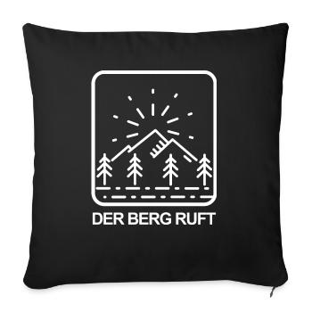 Mountains Climbers Nature Adventure - Sofa pillowcase 17,3'' x 17,3'' (45 x 45 cm) - black - Front