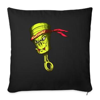 GROMPY GROMSP! RACY - Sofa pillowcase 17,3'' x 17,3'' (45 x 45 cm) - black - Front