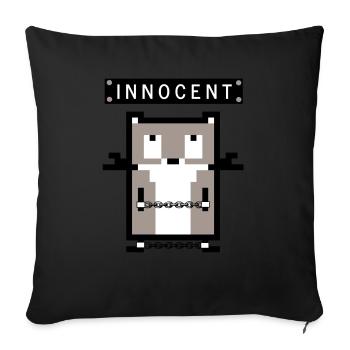 Prisonhamster - Sofa pillowcase 17,3'' x 17,3'' (45 x 45 cm) - black - Front
