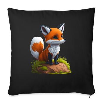 Petite écaille de tortue - Housse de coussin décorative 45 x 45 cm - noir - Devant