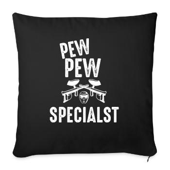 Paintball Airsoft - Housse de coussin décorative 45 x 45 cm - noir - Devant