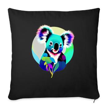 Koala - Sofakissenbezug 45 x 45 cm - Schwarz - Vorne