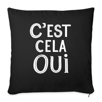 C'est cela oui - Housse de coussin décorative 45 x 45 cm - noir - Devant