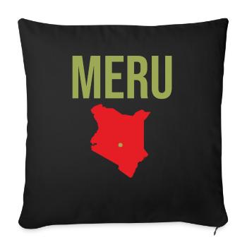 Souvenir Meru Rouge Vert - Housse de coussin décorative 45 x 45 cm - noir - Devant
