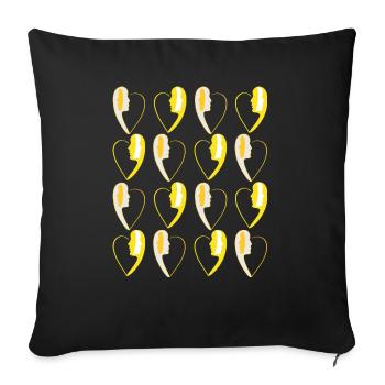Imprimé numéro9. - Housse de coussin décorative 45 x 45 cm - noir - Devant