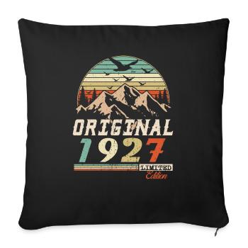1927 Vintage Retro Birthday Vintage Gift - Sofa pillowcase 17,3'' x 17,3'' (45 x 45 cm) - black - Front