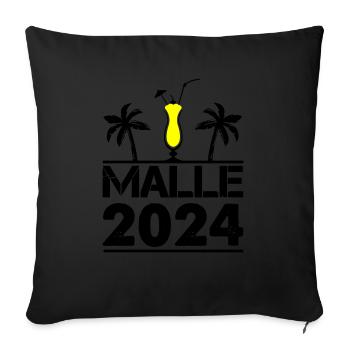 MALLE 2024 - Housse de coussin décorative 45 x 45 cm - noir - Devant