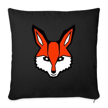Fox Red Fox Wild Animal Clever Forest Inhabitants - Sofa pillowcase 17,3'' x 17,3'' (45 x 45 cm) - black - Front