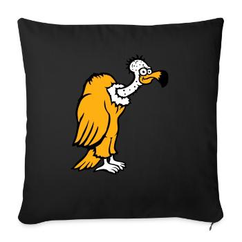 Vulture Scavenger Bird Funny Vultures Vulture Vulture Fun - Sofa pillowcase 17,3'' x 17,3'' (45 x 45 cm) - black - Front