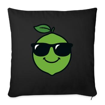Lime Head - Sofa pillowcase 17,3'' x 17,3'' (45 x 45 cm) - black - Front
