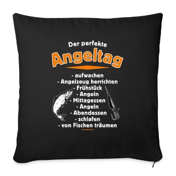 FUN - Angel Designs Perfekter Angeltag Geschenk - - Sofakissenbezug 45 x 45 cm - Schwarz - Vorne