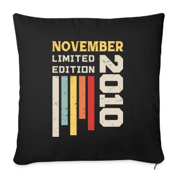 November 2010 Birthday Gift - November 2010 - Sofa pillowcase 17,3'' x 17,3'' (45 x 45 cm) - black - Front