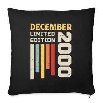 December 2000 - December 2000 Birthday Gift - Sofa pillowcase 17,3'' x 17,3'' (45 x 45 cm) - black - Front