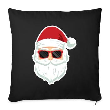 Weihnachten - Merry Christmas - Bad Santa - Sofa pillowcase 17,3'' x 17,3'' (45 x 45 cm) - black - Front