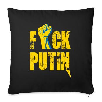 Ukraine Putin - Sofa pillowcase 17,3'' x 17,3'' (45 x 45 cm) - black - Front