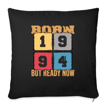 1994 Birthday Anniversary Limited Retro Edition - Sofa pillowcase 17,3'' x 17,3'' (45 x 45 cm) - black - Front
