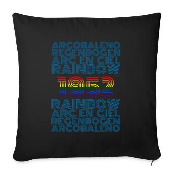 52s - Sofa pillowcase 17,3'' x 17,3'' (45 x 45 cm) - black - Front