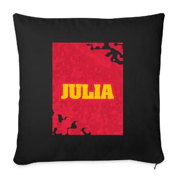 Artwork Julia - Sofa pillowcase 17,3'' x 17,3'' (45 x 45 cm) - black - Front