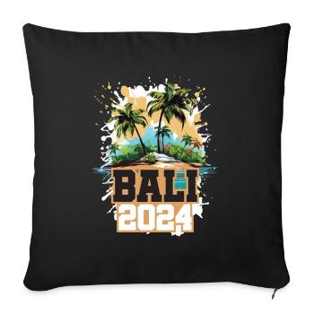 Bali 2024 Travel Holidays - Sofa pillowcase 17,3'' x 17,3'' (45 x 45 cm) - black - Front