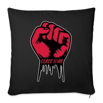 Class War - fist - Sofa pillowcase 17,3'' x 17,3'' (45 x 45 cm) - black - Front