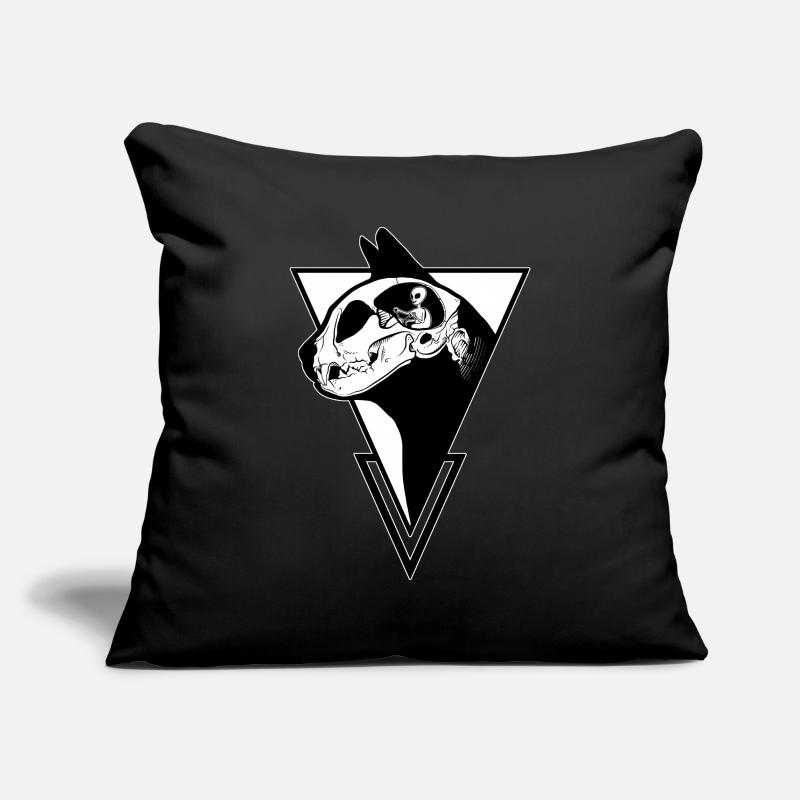Chat extraterrestre - version noire Housse de coussin décorative 45 x 45 cm