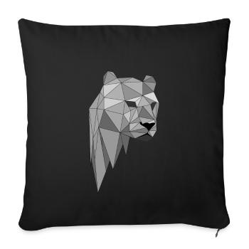 idée cadeau Leopard Panther - Housse de coussin décorative 45 x 45 cm - noir - Devant