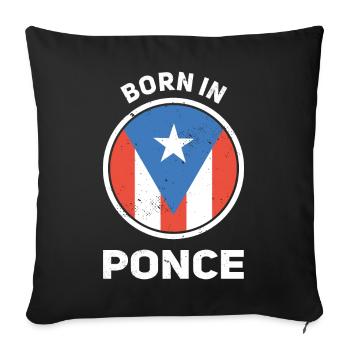 Porto Rico - Housse de coussin décorative 45 x 45 cm - noir - Devant