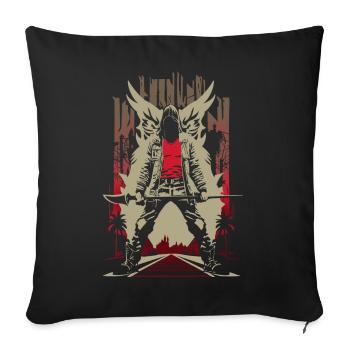Gardes de route - Housse de coussin décorative 45 x 45 cm - noir - Devant