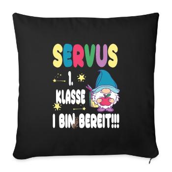 Funny design for the start of school Bavarian - Sofa pillowcase 17,3'' x 17,3'' (45 x 45 cm) - black - Front