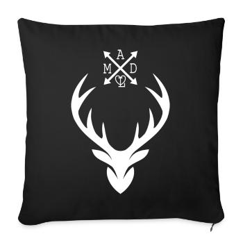 Hirsch Madl - Sofakissenbezug 45 x 45 cm - Schwarz - Vorne