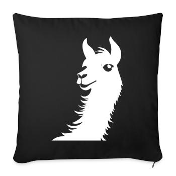 Funny Llama Silhouette Cheeky Fun Llamas - Sofa pillowcase 17,3'' x 17,3'' (45 x 45 cm) - black - Front