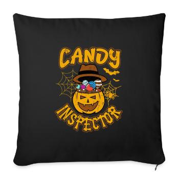Design drôle d’Halloween - Candy Inspector - Housse de coussin décorative 45 x 45 cm - noir - Devant